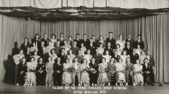 People, Group, School, Star Valley High School, Class of 1935