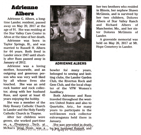 Albers, Adrienne G. (20 May 2017)