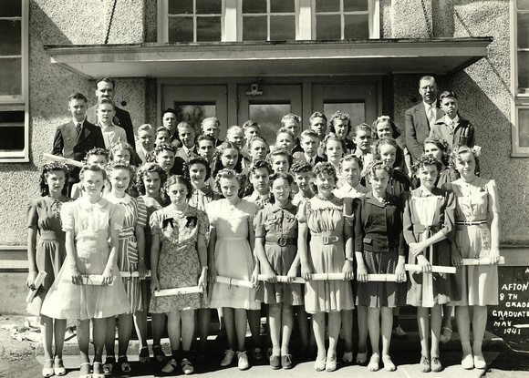 People, Group, School, Afton 8th Grade, Graduation, 1941