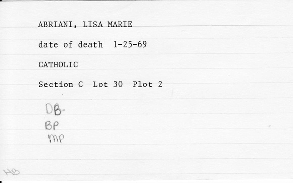 Abriani, Lisa Marie (1-25-69)