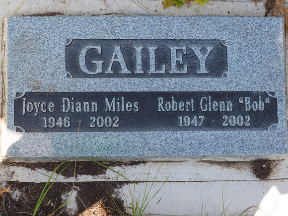 Gailey, Robert Glenn (Bob) (Joyce Diann Miles)