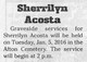 Acosta, Sherrilyn (b 5 Jan 2016)