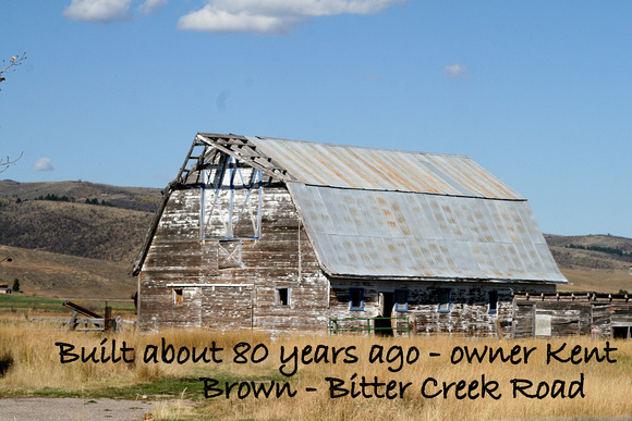 Barns (2016), Brown, Kent (Bitter Creek Road)